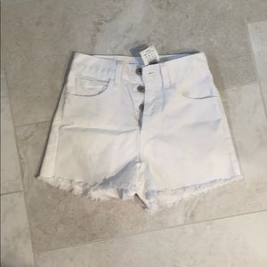 Brandy Melville John Galt white jean shorts
